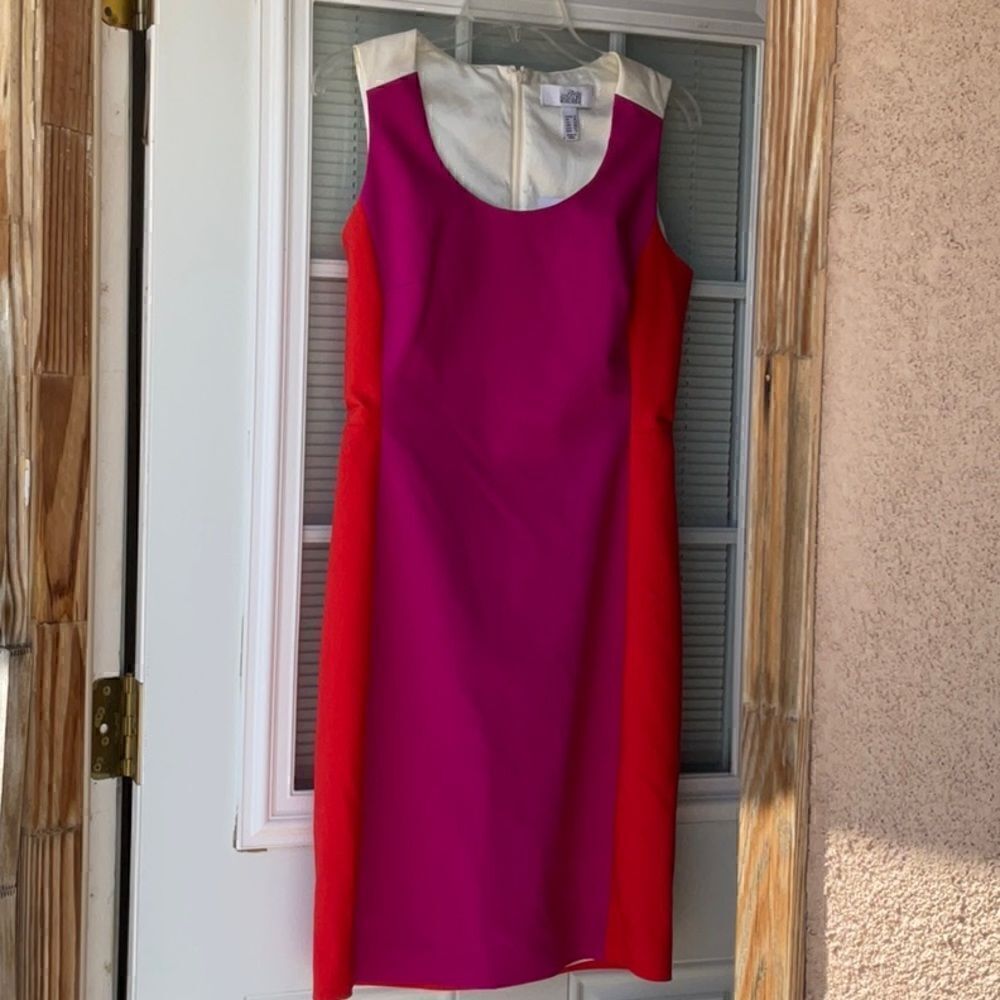 🔥 Take 50% OFF- Belle Badgley Mischka Colorblock Dress, Size-8